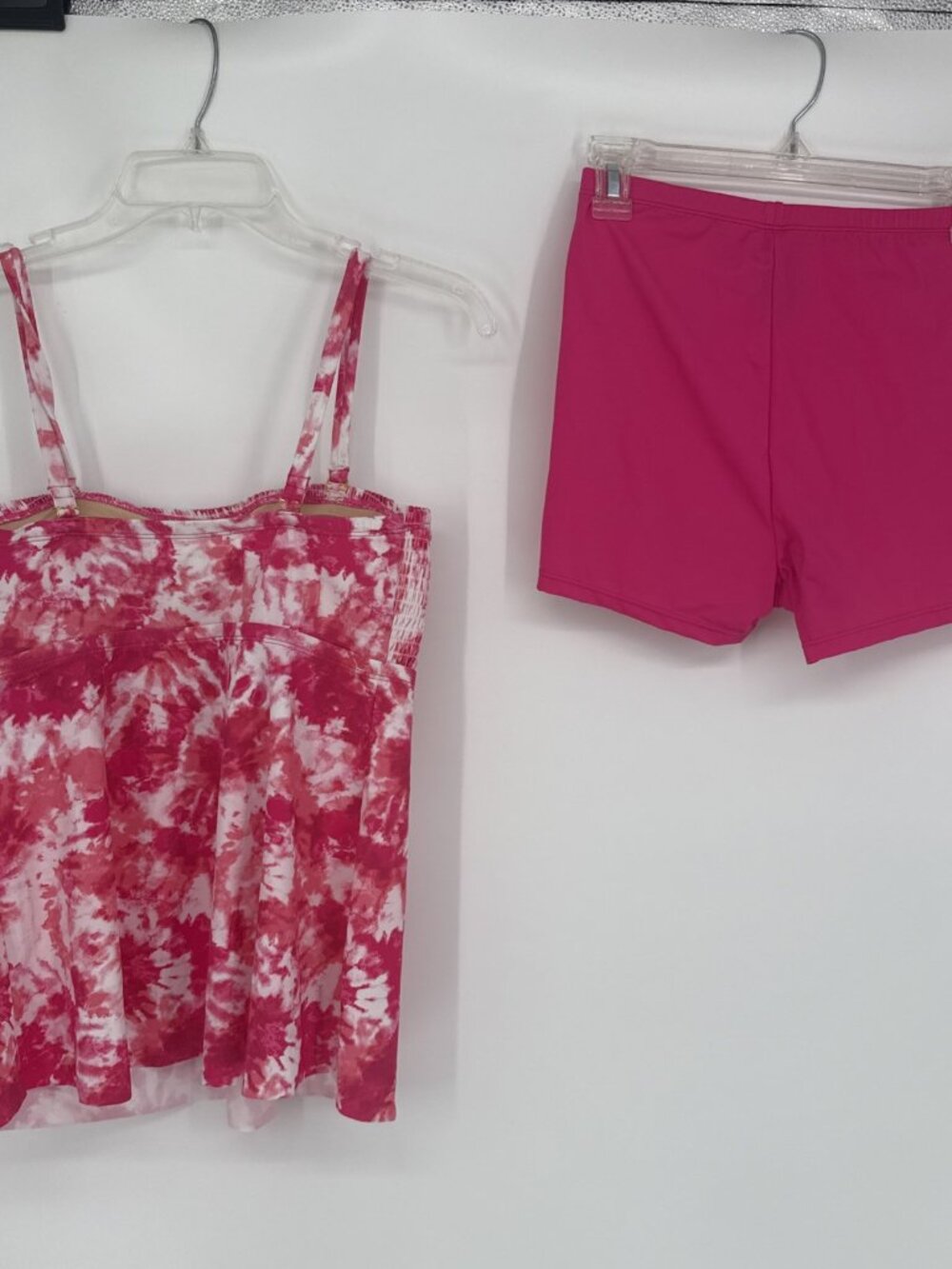 Kim Gravel x Swimsuits For All Size 10 Pink Smocked 2 Piece Swimsuit Shorts Set - Picture 4 of 8
